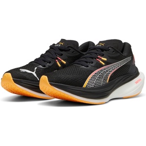PUMA Womens Deviate Nitro 3 Running Sneakers Shoes(Puma Black/Sunset Glow/Sun Stream)