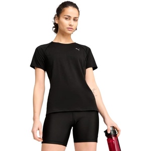 PUMA Womens Run Favorites Velocity Crew Neck Short Sleeve Athletic Running Casual Tops – Green(Puma Black Ss25)