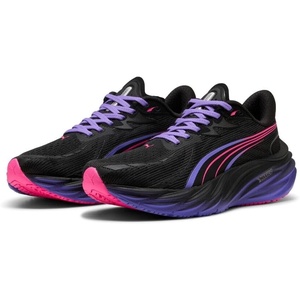PUMA Womens Velocity Nitro 4 Running Sneakers Shoes(Puma Black/Dark Amethyst)