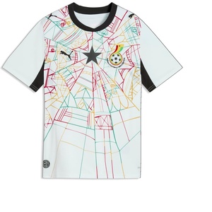 Puma Junior Ghana FA Home Jersey Replica(Puma White-puma Black)