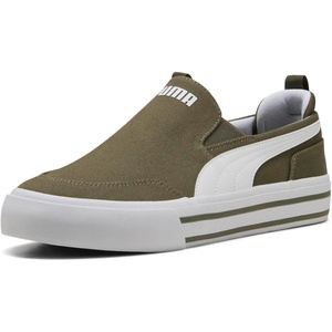 Puma Mens Court Classic Vulc Slip on Shoes(Loden Green-white)