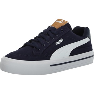 Puma Mens Court Classic Vulc Slip on Shoes(Navy-white)