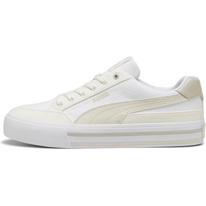 Puma Mens Court Classic Vulc Slip on Shoes(White-alpine Snow-white)