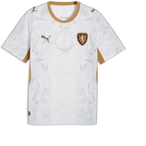 Puma Men’s Czech Republic FA Away Jersey Replica(Puma White-matte Gold)