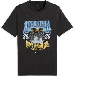 Puma Mens Fanpack 90s T-Shirt(Puma Black-team Light Blue)