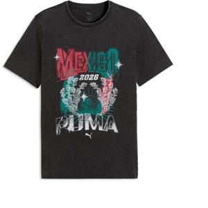 Puma Mens Fanpack 90s T-Shirt(Puma Black-wild Green)