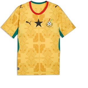 Puma Men’s Ghana FA Away Jersey Replica(Sunny Yellow-archive Gold)