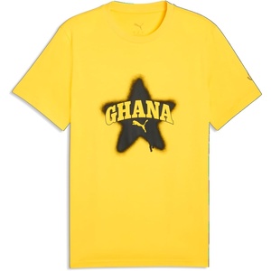 Puma Men’s Ghana FA T-Shirt(Pelé Yellow-puma Black)