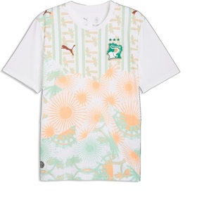Puma Men’s Kenya Ivory Coast Away Jersey Replica(Puma White-warm Chestnut)