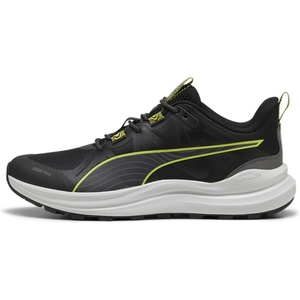 Puma Mens Reflect Lite TrailSneaker(Puma Black-cool Dark Gray-lime Pow)