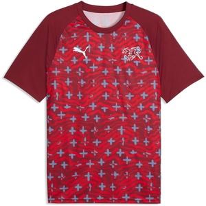 Puma Men’s Swiss National Team Warm Up Jersey(Team Regal Red-puma White)