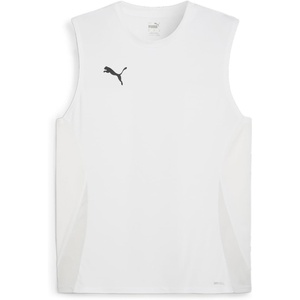 Puma Men’s Teamgoal Sleeveless Jersey(Puma White-puma Black-feather Grey)