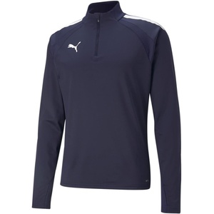 Puma Mens Teamliga 1/4 Zip Top(Puma Navy-puma White)