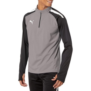 Puma Mens Teamliga 1/4 Zip Top(Smoked Pearl/White)