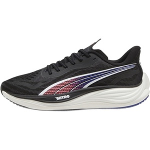 Puma Mens Velocity Nitro 3 Running Shoes(Puma Black/Sunset Glow/Lapis Lazuli)