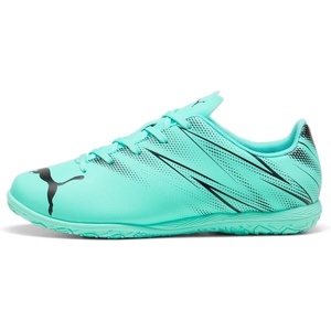 Puma Unisex-Child Attacanto Indoor Training Soccer Shoe(Electric Peppermint-puma Black)