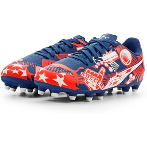Puma Unisex-Child Christian Pulisic Legacy Ultra Firm, Artificial Ground Soccer Cleats(Clyde Royal-ultra Red-puma White)