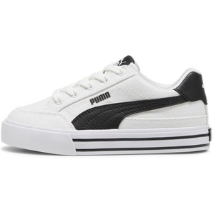 Puma Unisex-Child Court Classic Vulc Shoes(White/Black)