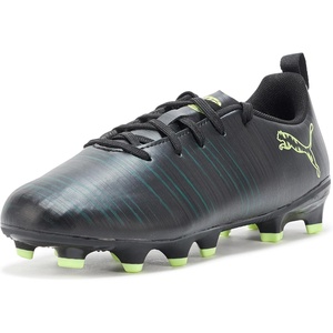 Puma Unisex-Child Future Play Firm, Artificial Ground Soccer Cleats(Black-fizzy Light-green Terrain Ah25)