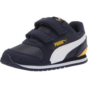 Puma Unisex-Child St Runner Hook and Loop(Peacoat-puma White-dandelion)