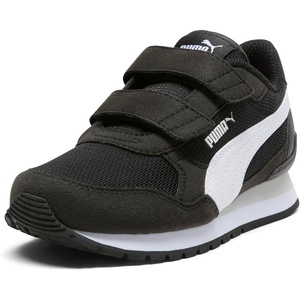 Puma Unisex-Child St Runner Hook and Loop(Puma Black-puma White-cool Light Gray)