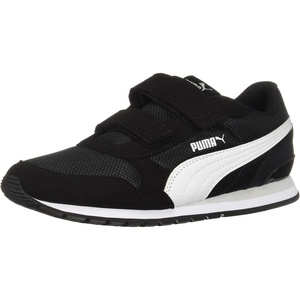 Puma Unisex-Child St Runner Hook and Loop(Puma Black-puma White-gray Violet)