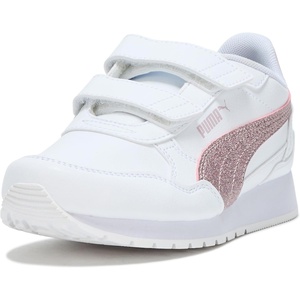 Puma Unisex-Child St Runner Hook and Loop(Puma White-copper Rose-rose Mauve)