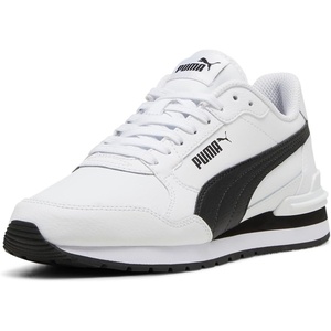 Puma Unisex-Child St Runner Hook and Loop(Puma White-puma Black-cast Iron)