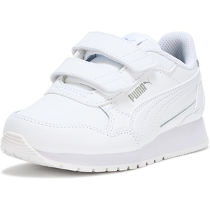 Puma Unisex-Child St Runner Hook and Loop(Puma White-puma White-gray Echo)