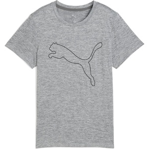 Puma Womens Train All Day Essential Logo T-Shirt(Medium Gray Heather Ss25)