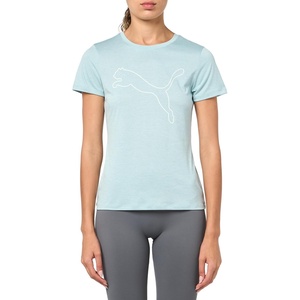 Puma Womens Train All Day Essential Logo T-Shirt(Modern Mint Heather)