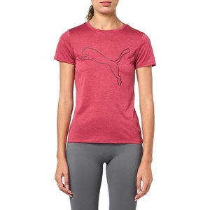Puma Womens Train All Day Essential Logo T-Shirt(Port Heather)