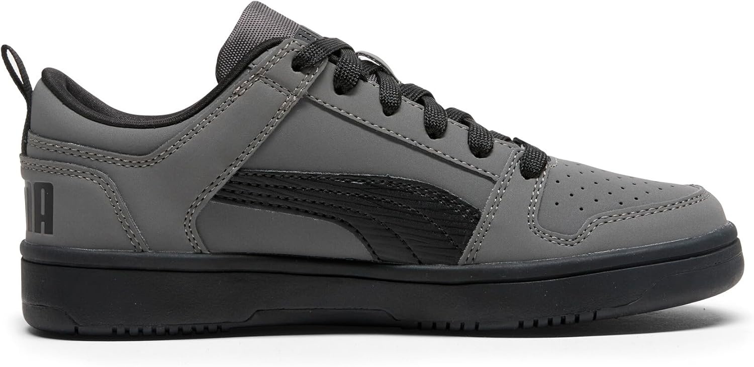 image:imagePUMA Kids Boys Rebound Layup Lo Nubuck Lace Up Sneakers Shoes Casual GreyCool Dark Grayblackblack Ah25