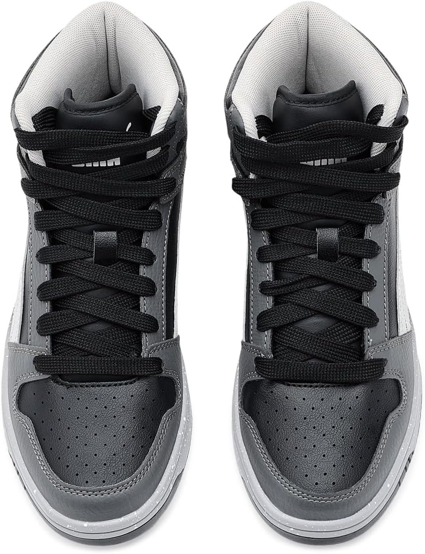 image:imagePUMA Kids Boys Rebound Layup Lo Nubuck Lace Up Sneakers Shoes Casual GreyCool Dark Graycool Light Graypuma Blackpuma White