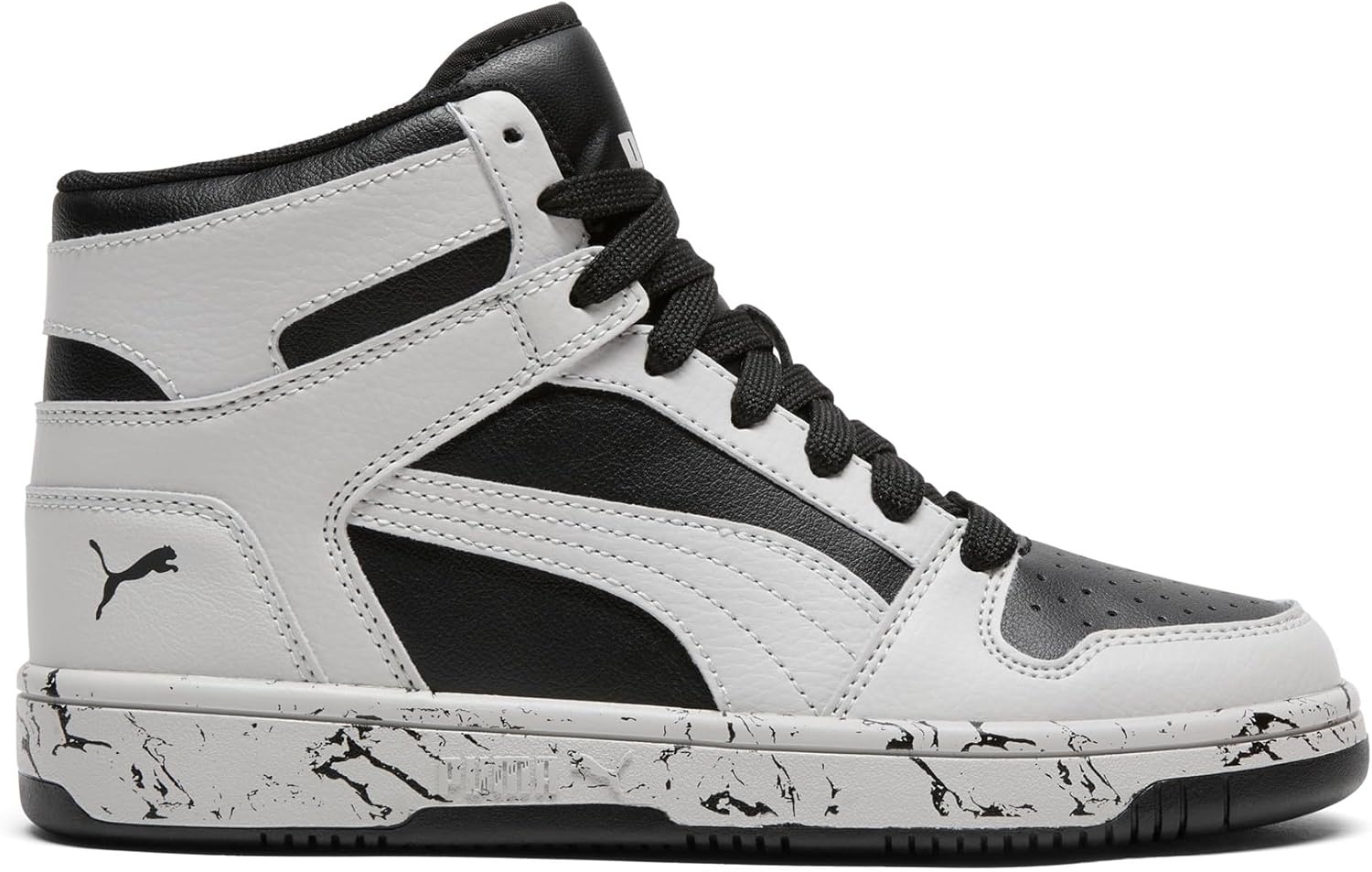 image:imagePUMA Kids Boys Rebound Layup Lo Nubuck Lace Up Sneakers Shoes Casual GreyCool Light Graycool Light Graypuma Black