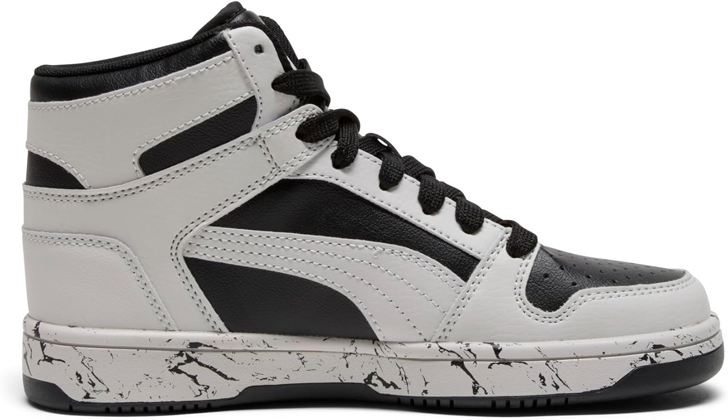 image:imagePUMA Kids Boys Rebound Layup Lo Nubuck Lace Up Sneakers Shoes Casual GreyCool Light Graycool Light Graypuma Black