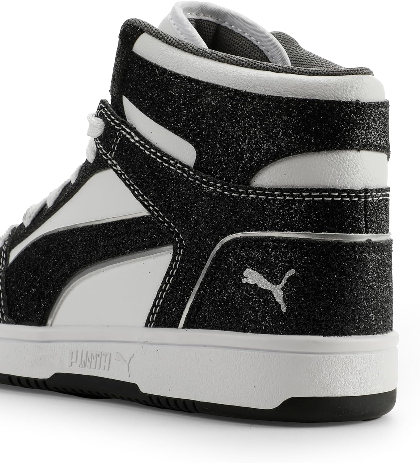image:imagePUMA Kids Boys Rebound Layup Lo Nubuck Lace Up Sneakers Shoes Casual GreyPuma Whitepuma Blackpuma Silvercool Dark Gray