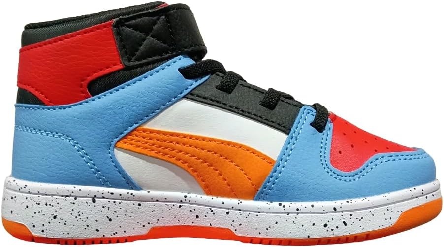 image:imagePUMA Kids Boys Rebound Layup Sl Light Speckle Slip On Sneakers Shoes Casual Blue Orange WhiteWhiterickie Orangeteam Light Blueblack Ss25