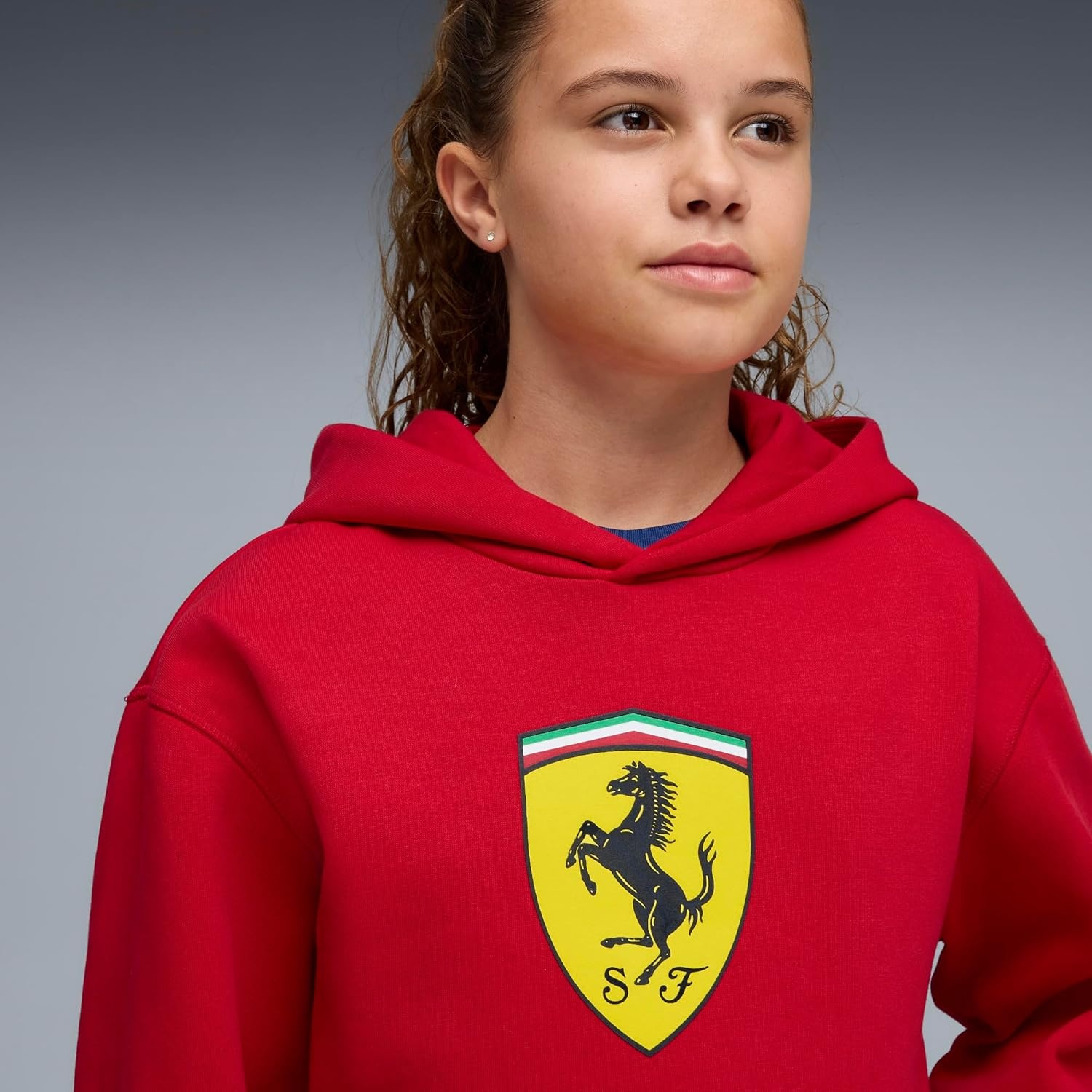 image:imagePUMA Kids Boys Scuderia Ferrari Shield Hoodie Casual Outerwear Casual BlackRed