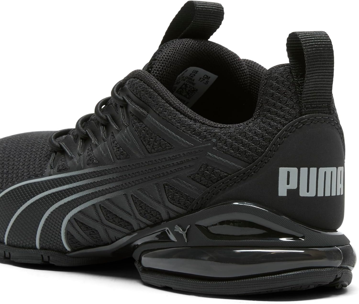 image:imagePUMA Kids Boys Voltaic Evo Vertical Fade Running Sneakers Shoes Black WhiteBlackstorm Gray Ss25
