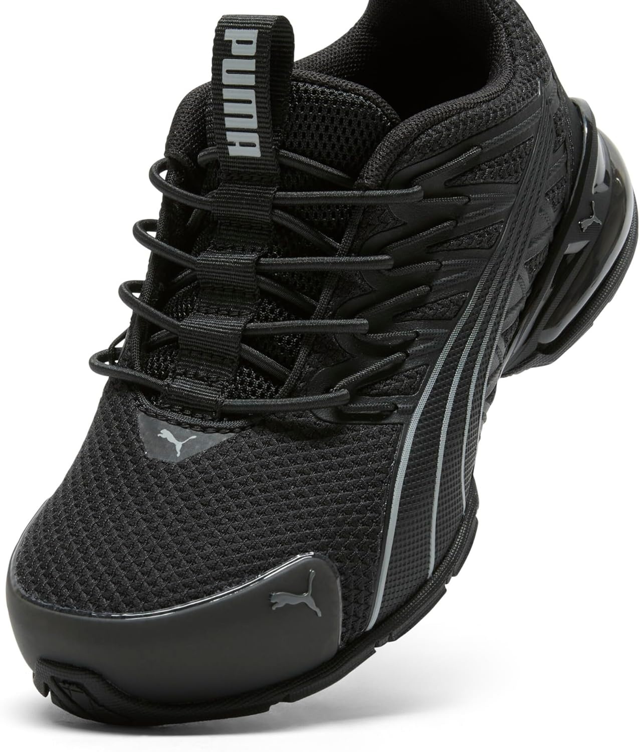 image:imagePUMA Kids Boys Voltaic Evo Vertical Fade Running Sneakers Shoes Black WhiteBlackstorm Gray Ss25