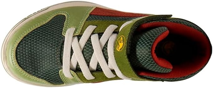 image:imagePUMA Kids Boys X Jurassic World Rebound High Sneakers Shoes Casual GreenGreen Mossmars Redyellow Sizzle