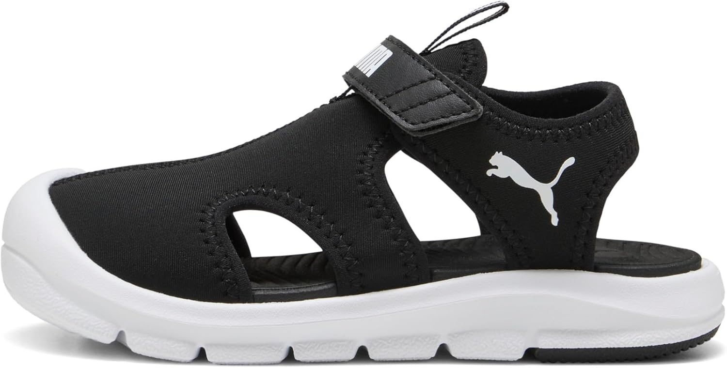 image:imagePUMA Kids Fun Racer Hook and Loop SandalsBlackWhite
