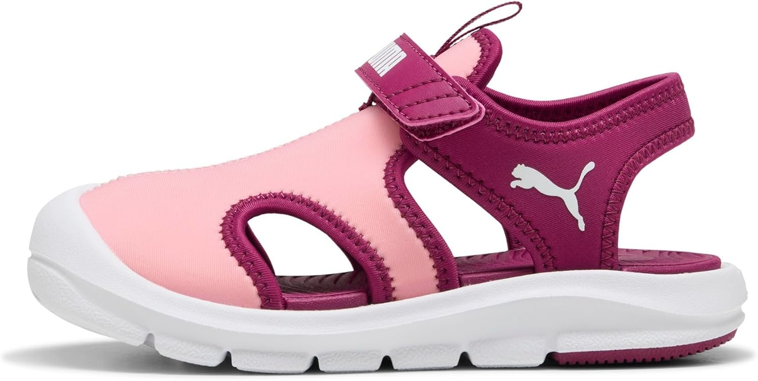 image:imagePUMA Kids Fun Racer Hook and Loop SandalsPinkscapeberrypuma White