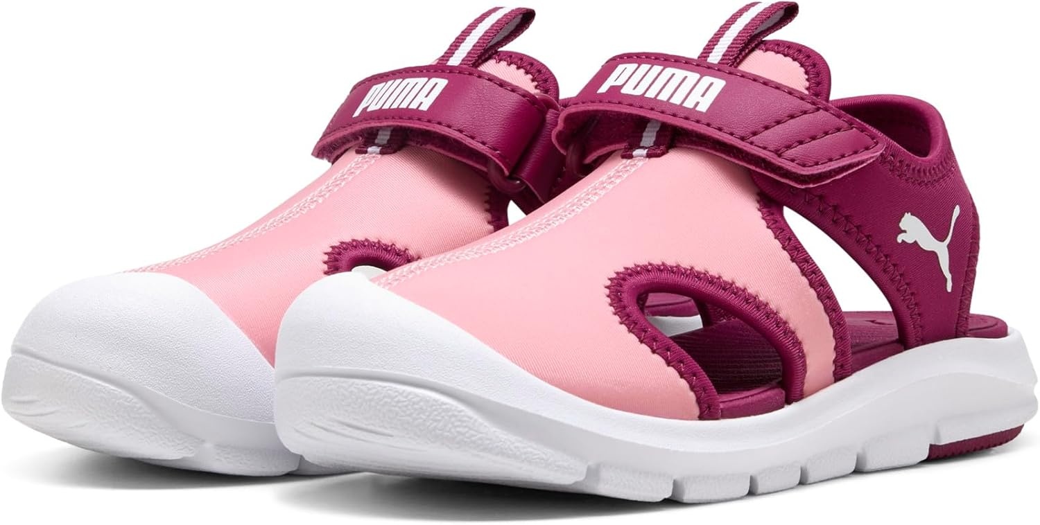 image:imagePUMA Kids Fun Racer Hook and Loop SandalsPinkscapeberrypuma White