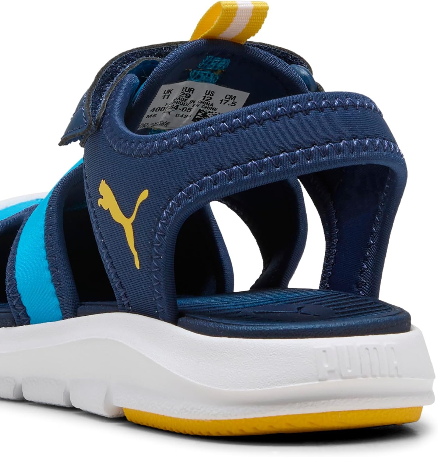 image:imagePUMA Kids Fun Racer Hook and Loop SandalsSpeed Bluepel Yellow