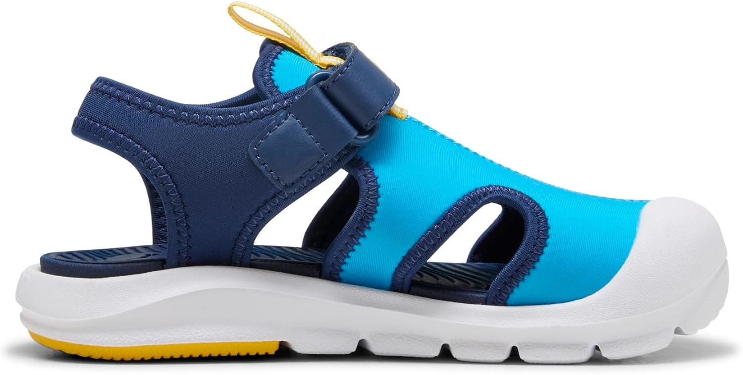 image:imagePUMA Kids Fun Racer Hook and Loop SandalsSpeed Bluepel Yellow