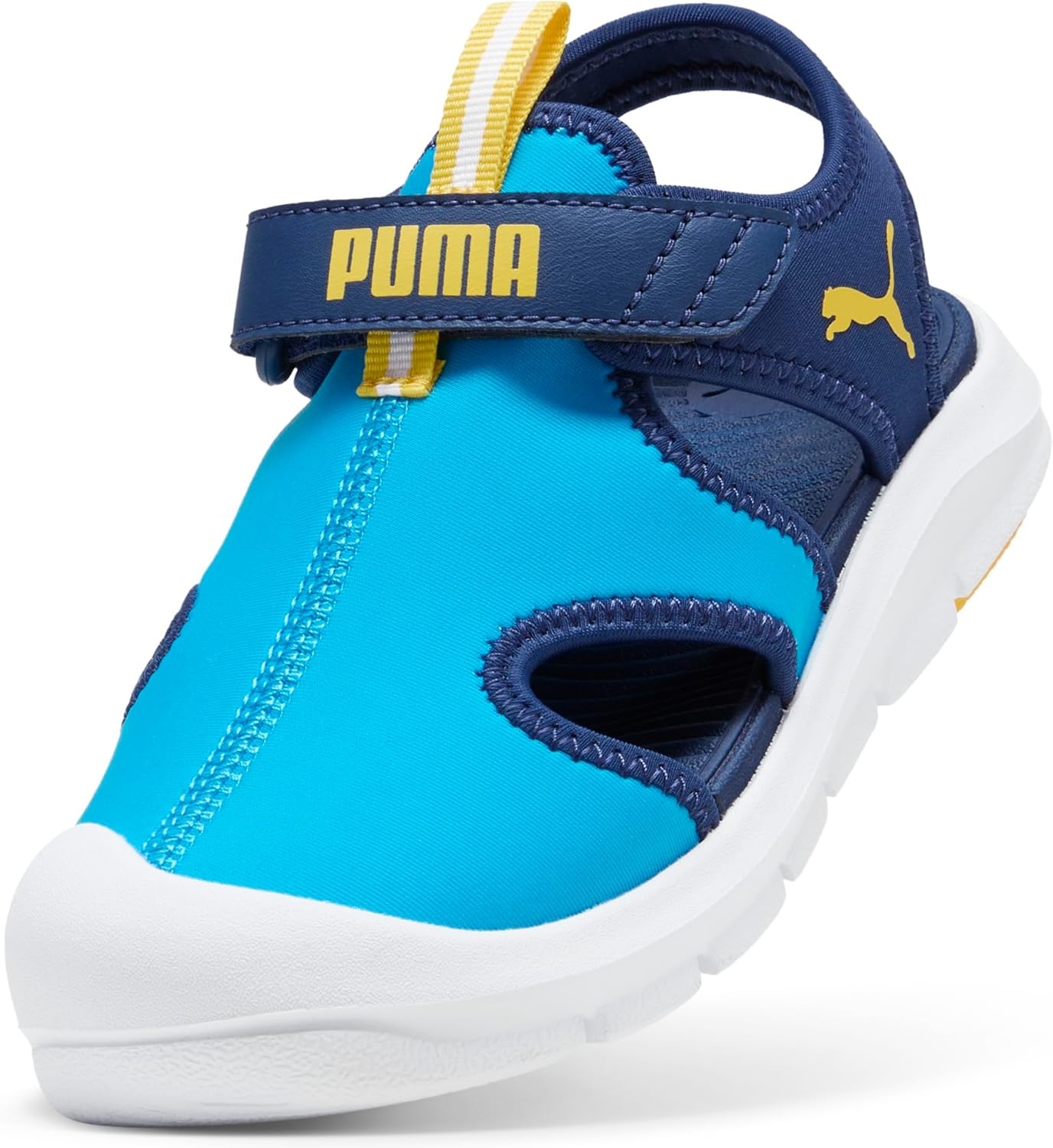 image:imagePUMA Kids Fun Racer Hook and Loop SandalsSpeed Bluepel Yellow
