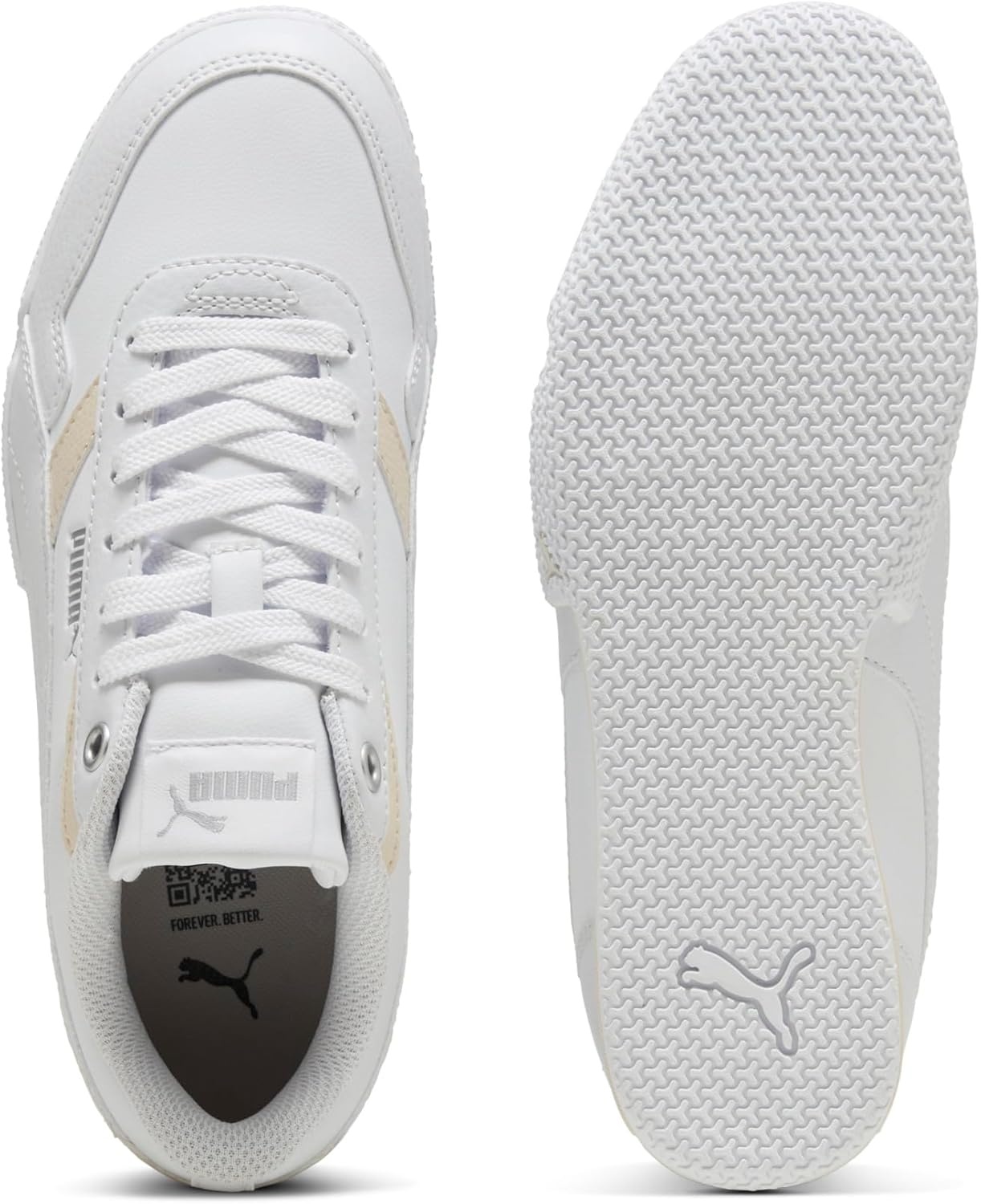 image:imagePUMA Kids Girls Bella Donna Slip On Sneakers Shoes CasualPuma Whitepuma Whitepuma Silver