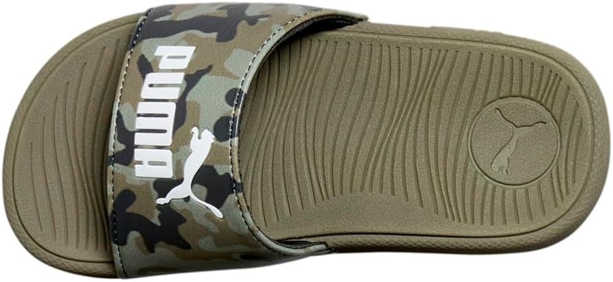 image:imagePUMA Kids Girls Cool Cat Irresistible Slide Casual Sandals CasualDark Olivepuma White
